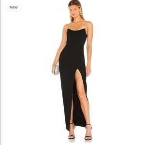 Ryleigh strapless Maxi Dress in Black